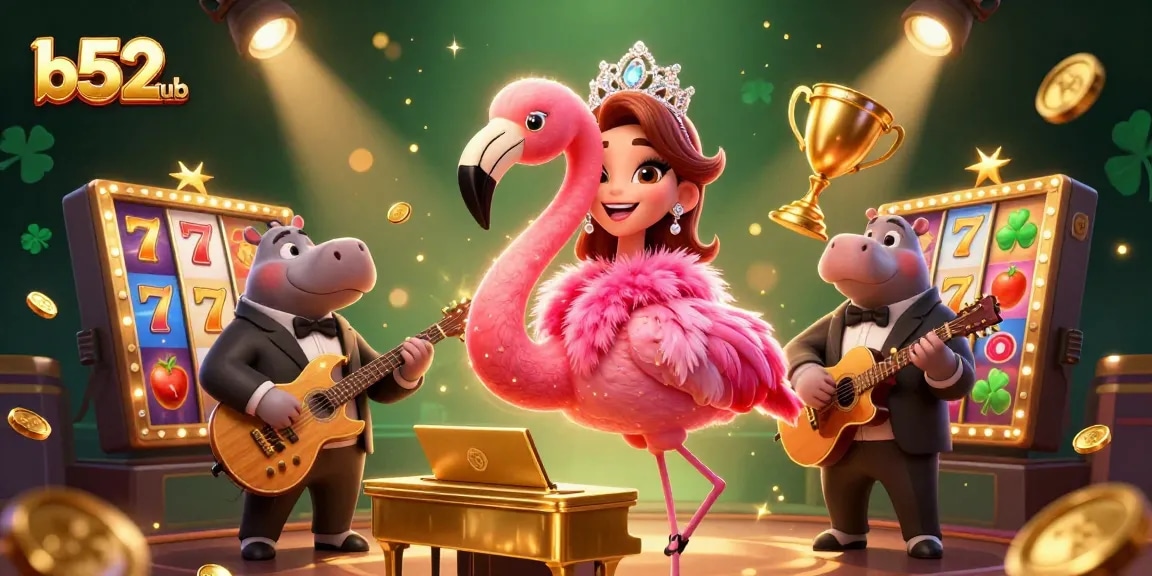 B52club immersive experience featuring vibrant casino elements with engaging characters.