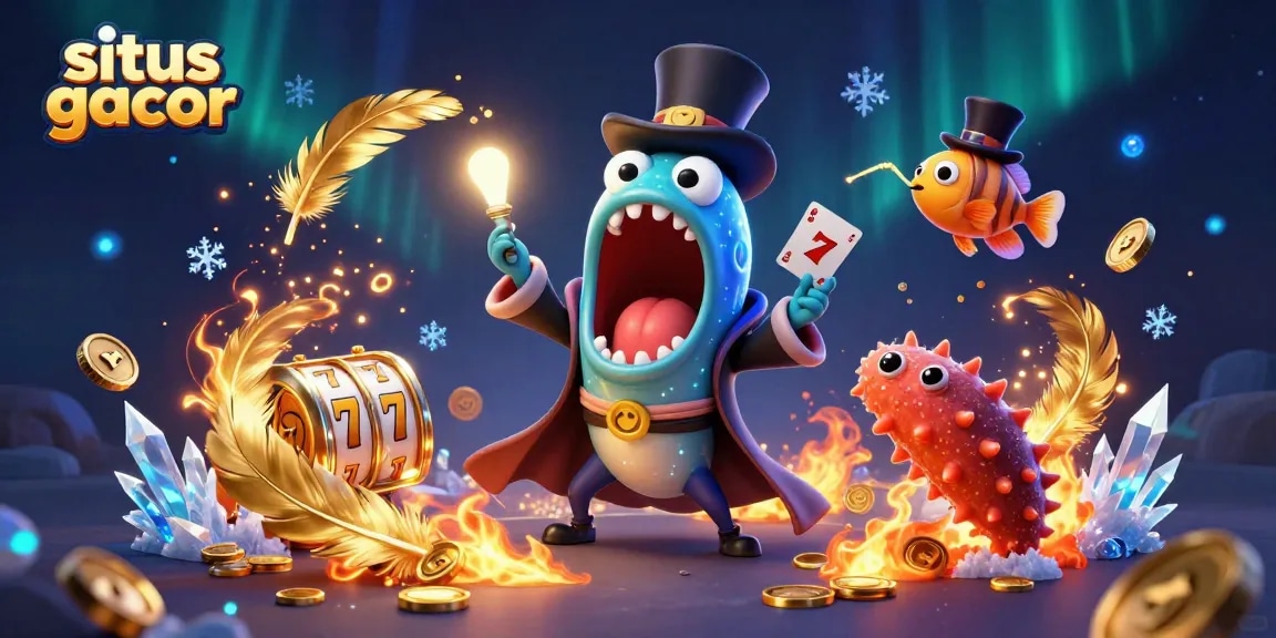 Engage with situs gacor in a captivating 3D casino scene showcasing vibrant characters and dynamic elements.