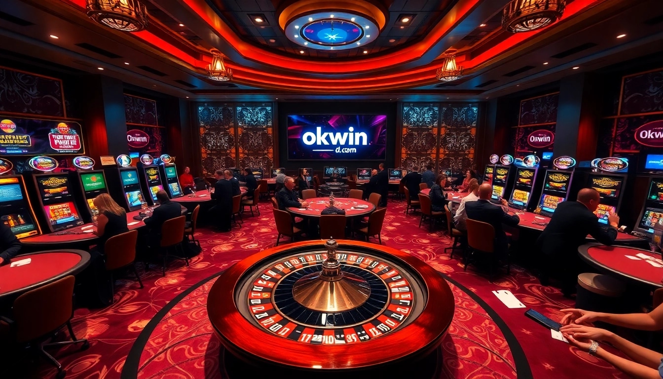 Experience thrilling gameplay at okwin.com with vibrant casino tables and professional ambiance.