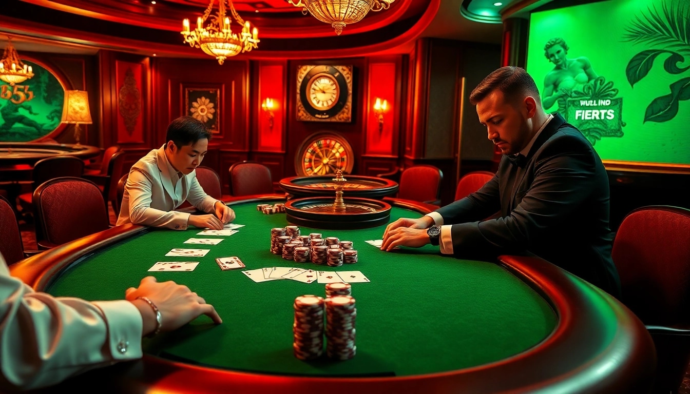 Lỗi Nạp – Rút 68 game bài highlighted in an elegant casino poker environment, showcasing high stakes gameplay.