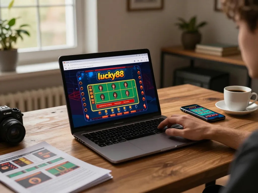 Engaging gameplay at lucky88 online casino with laptop and smartphone interface.