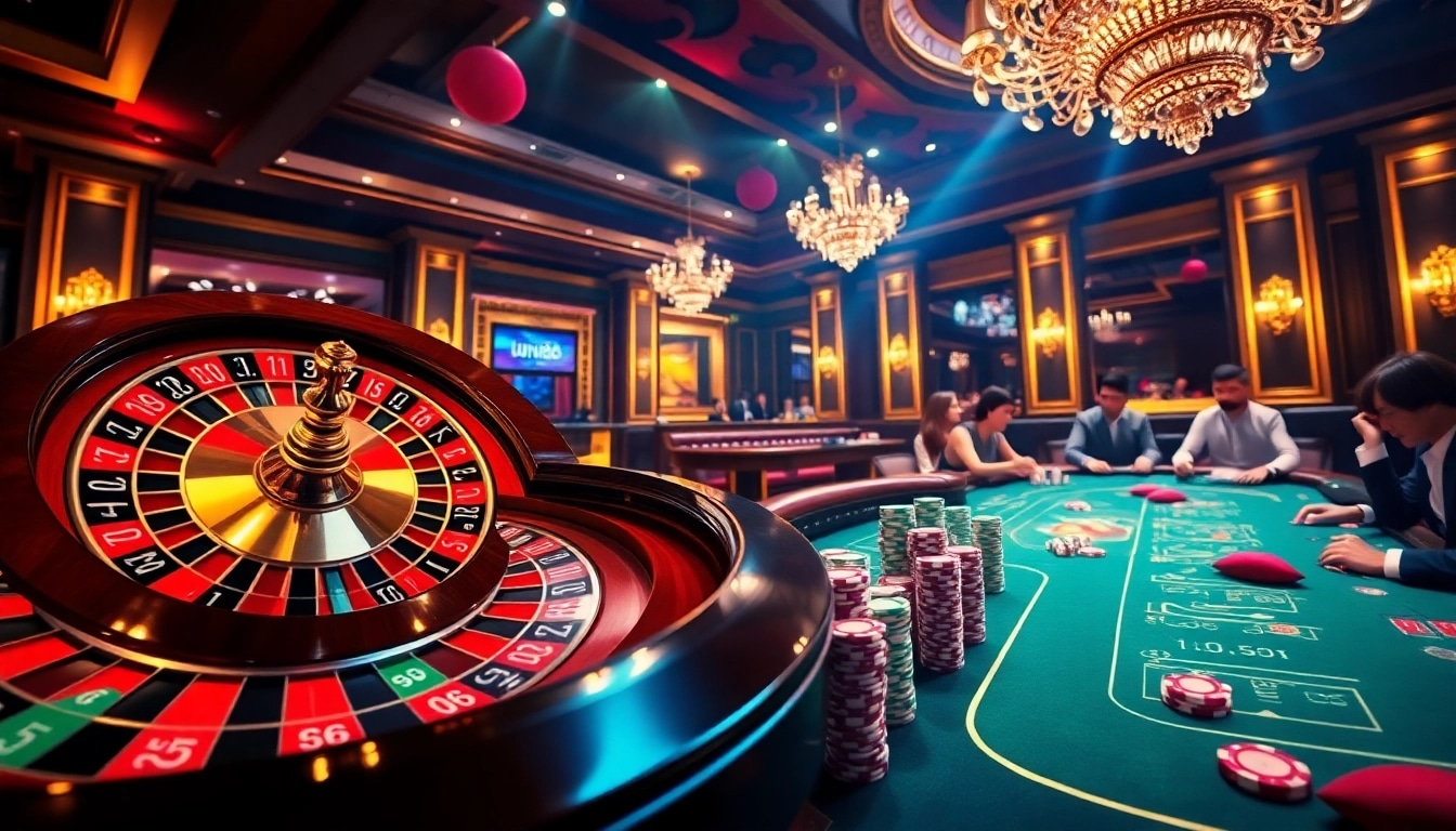 Experience the excitement of jun88 đăng nhập with vibrant casino visuals and engaging gameplay elements.