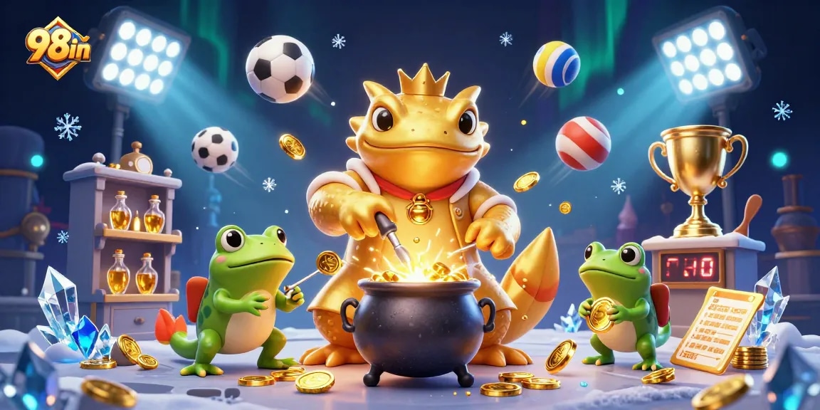 Engage with 98win's immersive casino experience as you win gold coins amid magical alchemy.
