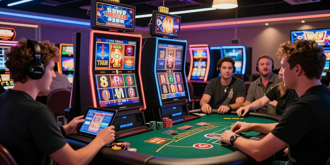 Online jackpot city gaming experience showcasing players enjoying diverse games on devices at online-jackpotcity-paraguay.com.
