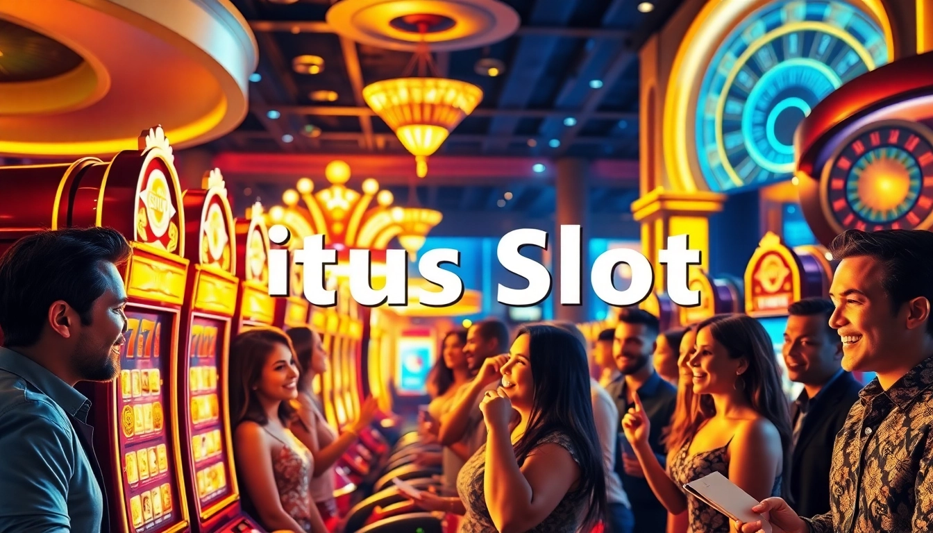 Experience thrilling gameplay at situs slot machines in a luxurious casino environment.