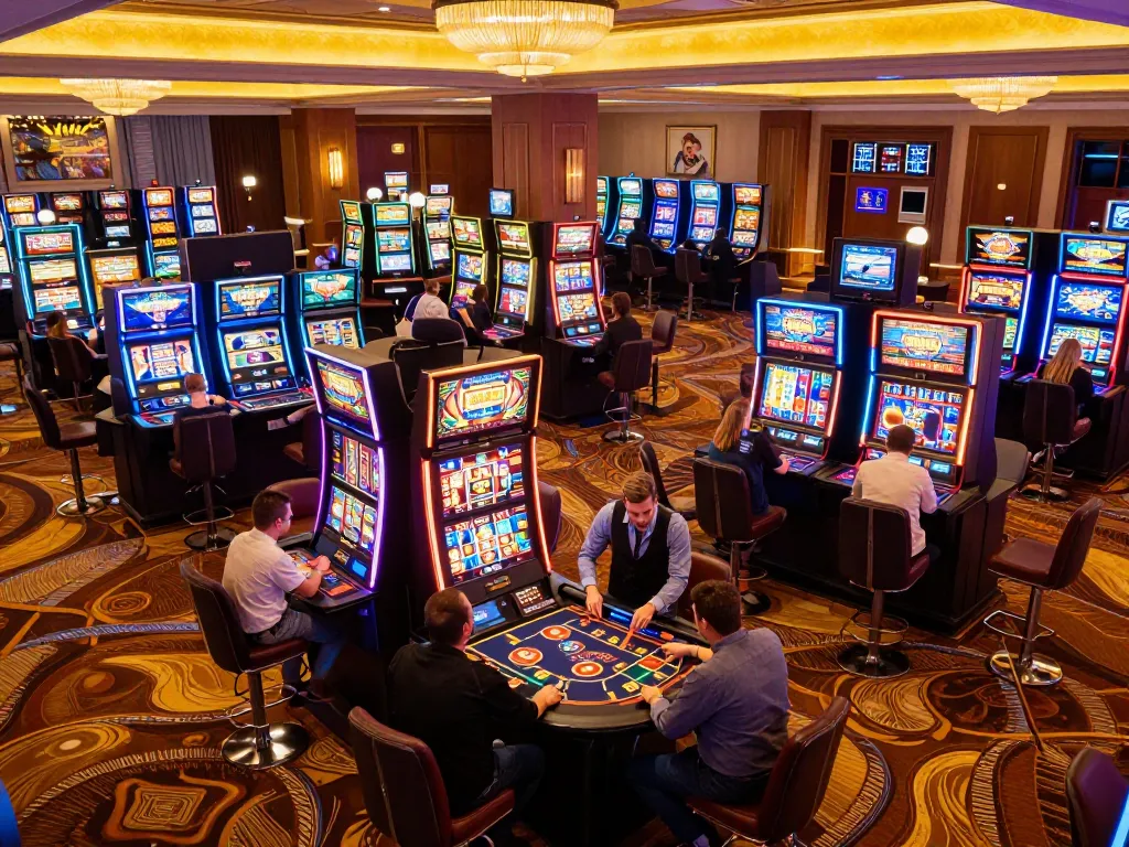 Experience action-packed gaming at HM88 casino with vibrant slot machines and thrilling table games