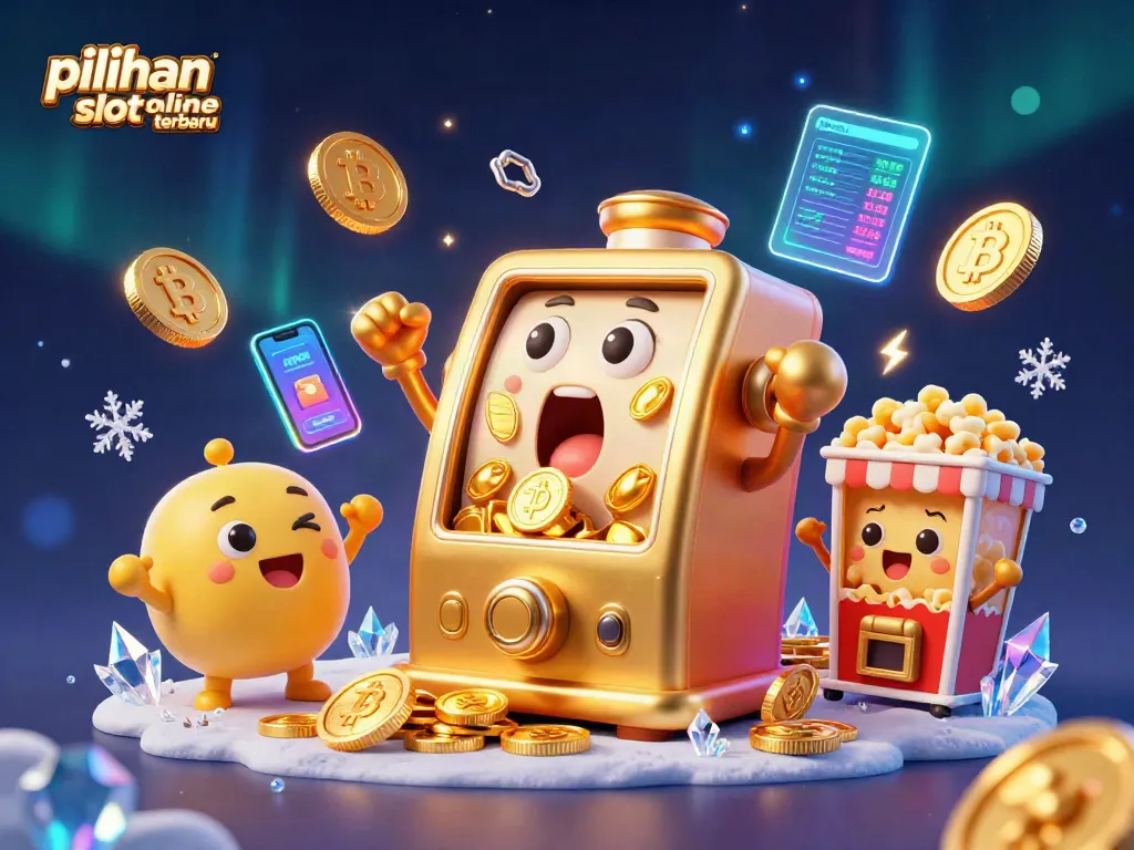 Menggoda pilihan slot online terbaru dengan mesin slot emas yang mengejutkan, dikelilingi koin kripto dan efek visual menarik.