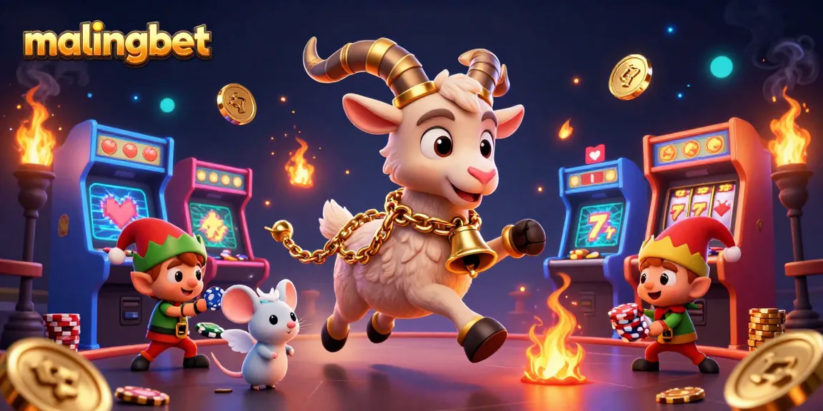 Gambarkan aktivitas menarik di malingbet dengan Kambing Krampus dan tikus malaikat mengelola kasino