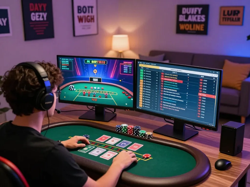 Experience online gaming at open88 with a user engaged in live dealer blackjack and sports betting