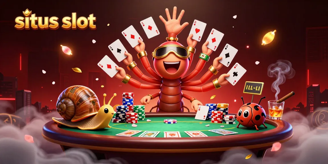 Permainan menarik di situs slot dengan dealer unik, chip besar, dan suasana meriah.