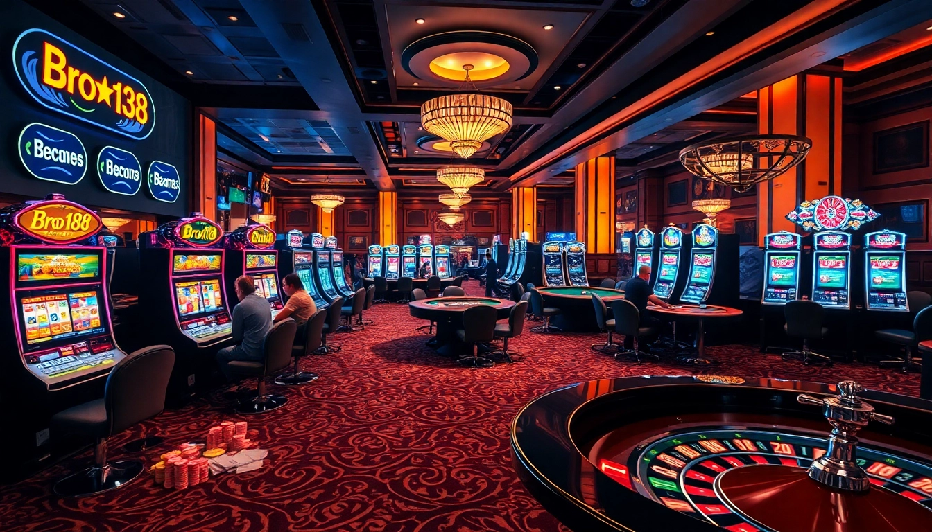 Experience the excitement of Bro138 with vibrant slot machines and thrilling casino games.