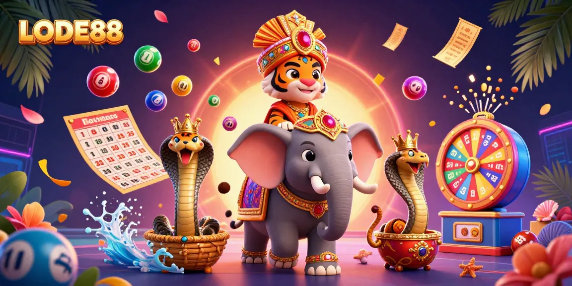 Experience LODE88 excitement with a vibrant lottery scene filled with dynamic game elements.
