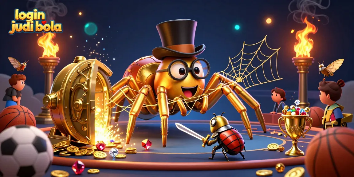 Experience login judi bola with vibrant sports elements and captivating characters in a golden casino.