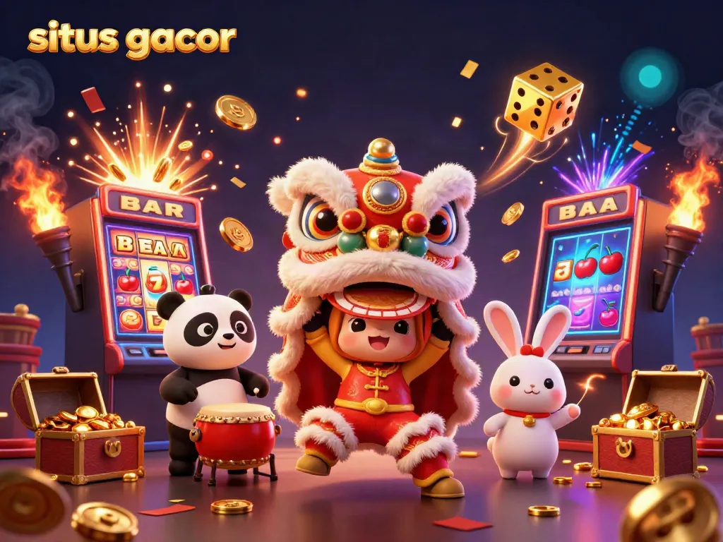 Spin to win with situs gacor and experience dynamic casino excitement in a vibrant 3D scene.