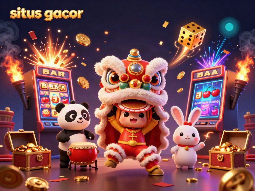 Spin to win with situs gacor and experience dynamic casino excitement in a vibrant 3D scene.