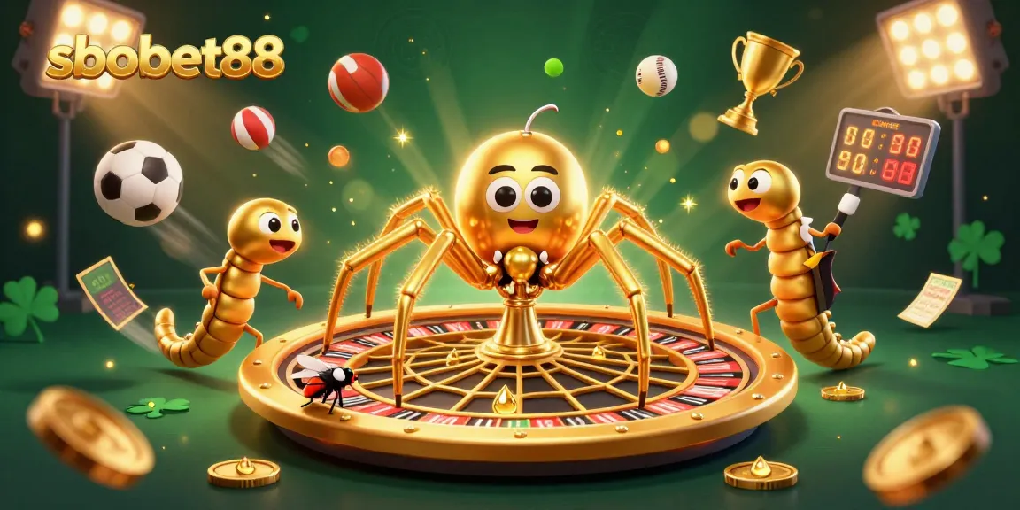 Place your bets with sbobet88 on this vibrant illustration featuring exciting sports betting elements.