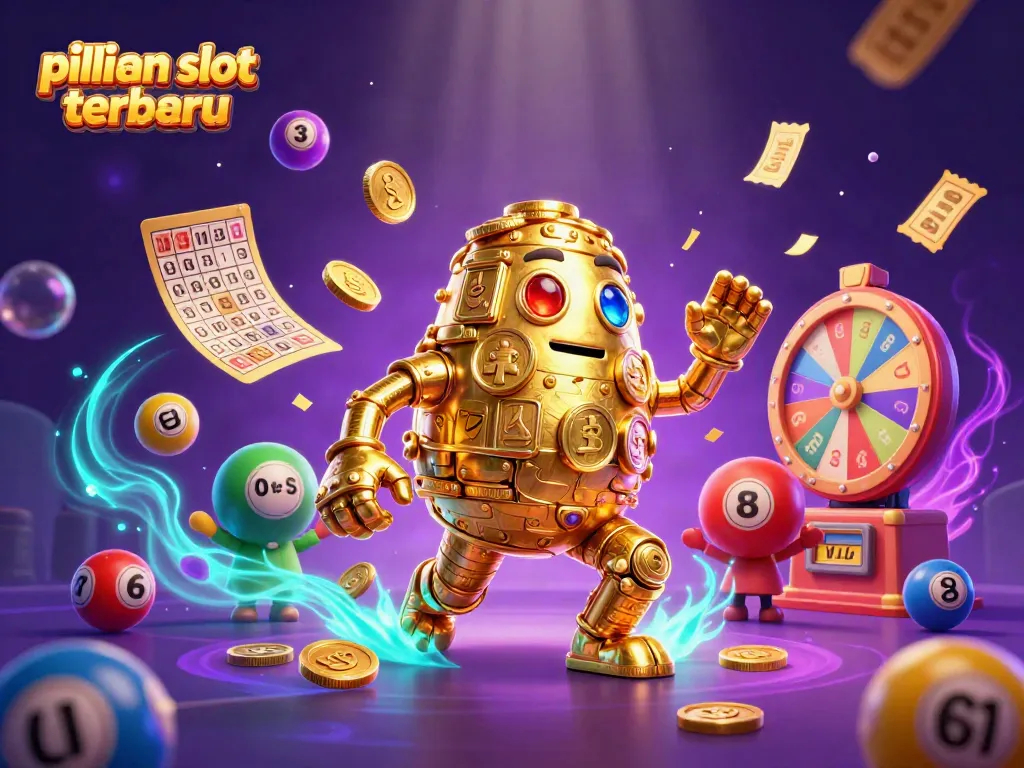 Menangkan pilihan slot online terbaru dengan ilustrasi golem emas dan elemen permainan memukau.