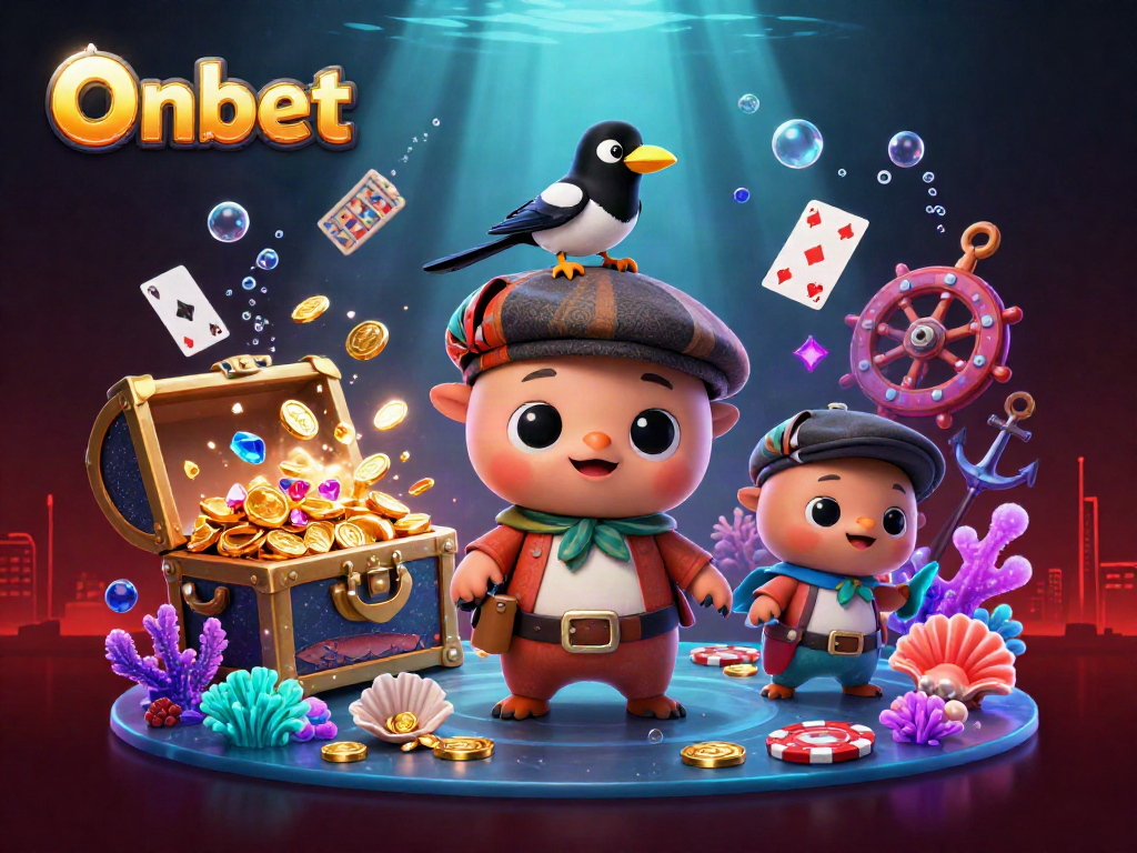 Engage in exhilarating games at Onbet, featuring an enchanting underwater casino scene.