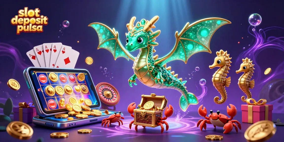 Menangkan permainan slot deposit pulsa dengan ilustrasi visual menakjubkan dari slot dan keberuntungan.