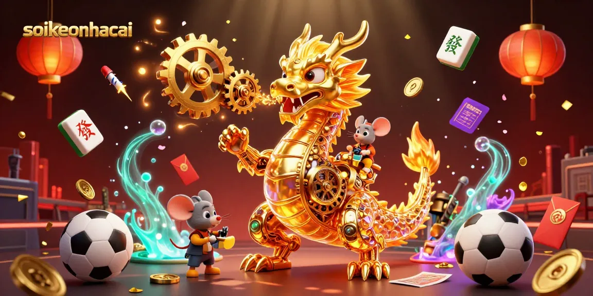 Engage with sports betting strategies using soikeonhacai amidst dynamic 3D characters and casino elements.