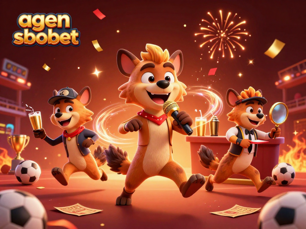 Engage with agen sbobet as hyenas enjoy sports betting in a vibrant casino atmosphere.