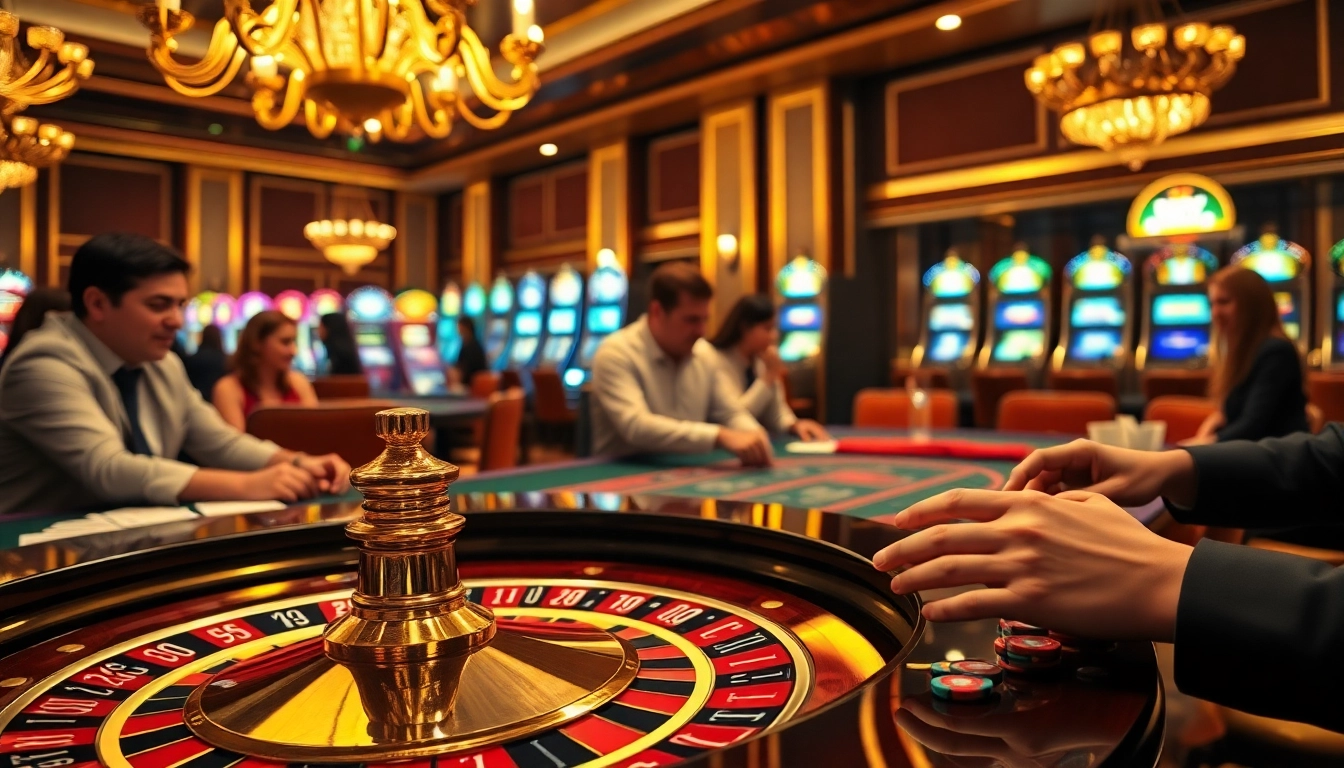 Rasakan sensasi kemenangan Datuk di kasino mewah dengan meja roulette yang penuh warna dan pemain yang antusias.