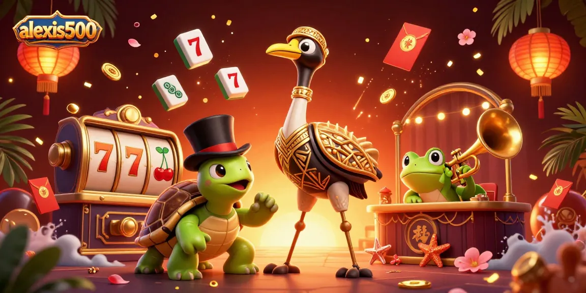Experience winning strategies at alexis500 with vibrant casino elements in a dynamic 3D scene.