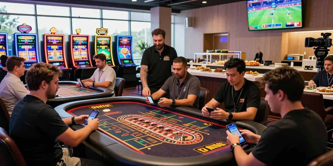 Experience the thrill of the best non UK casinos with players enjoying diverse games and vibrant atmosphere.