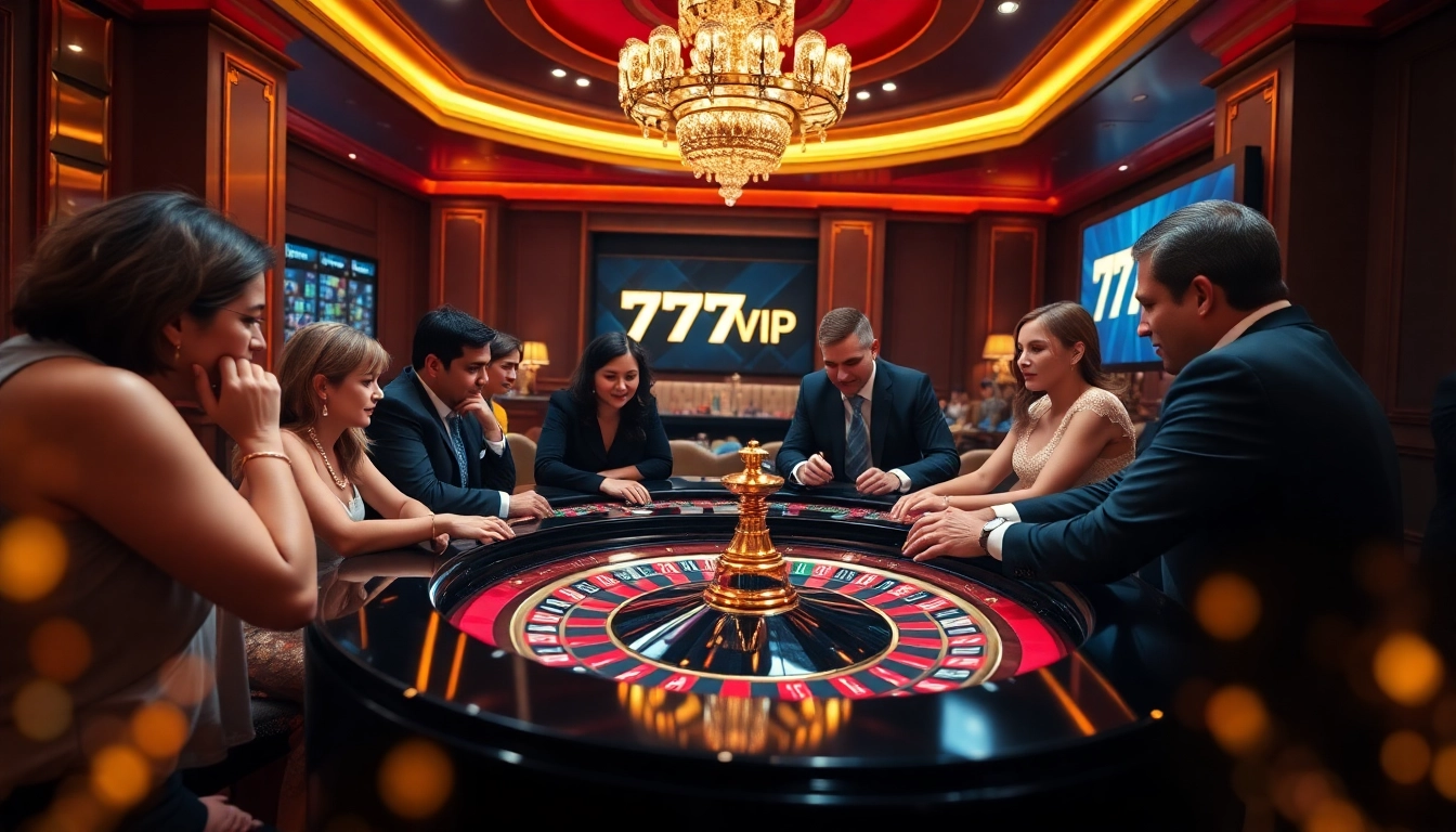 Experience the excitement of 777vip with high-end casino gameplay, featuring roulette and vibrant chips.