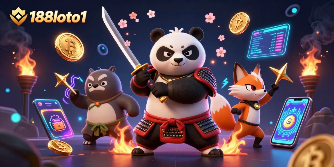 Engage with excitement on 188loto1 while exploring vibrant samurai and fox characters amidst gambling elements.