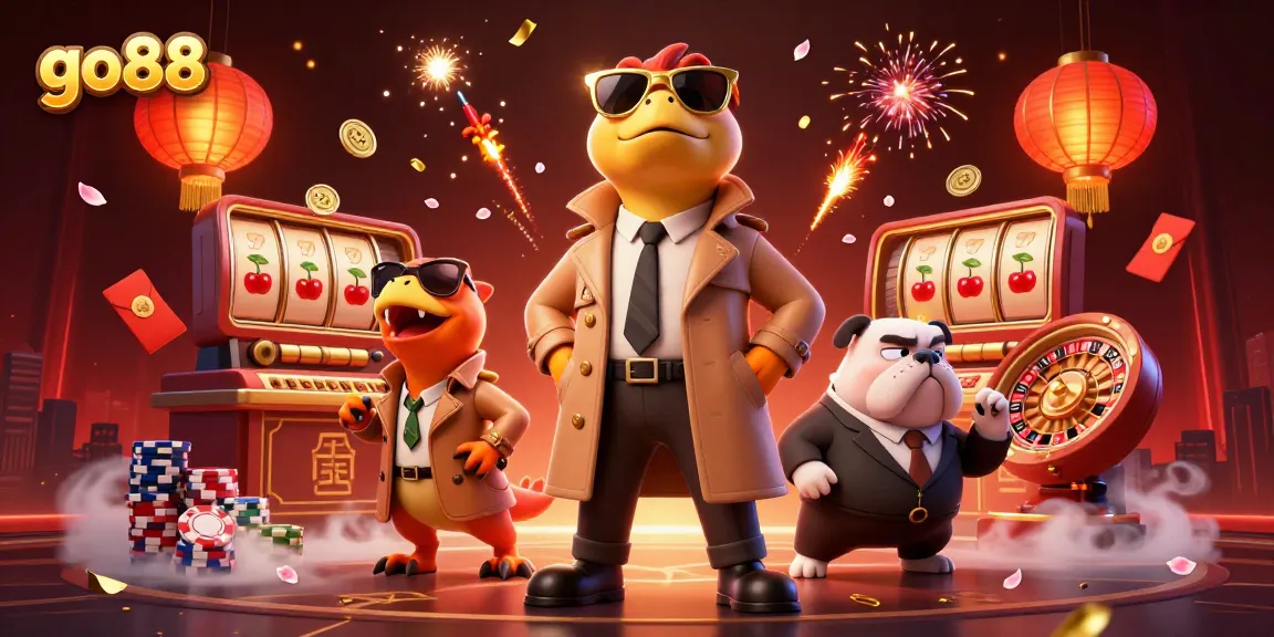 Experience the excitement of go88 casino with playful raptors amusingly trying to enter a VIP lounge.