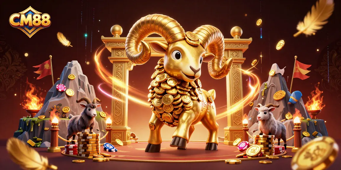 Experience the excitement of CM88 with our animated golden ram charging through a casino-inspired arena.