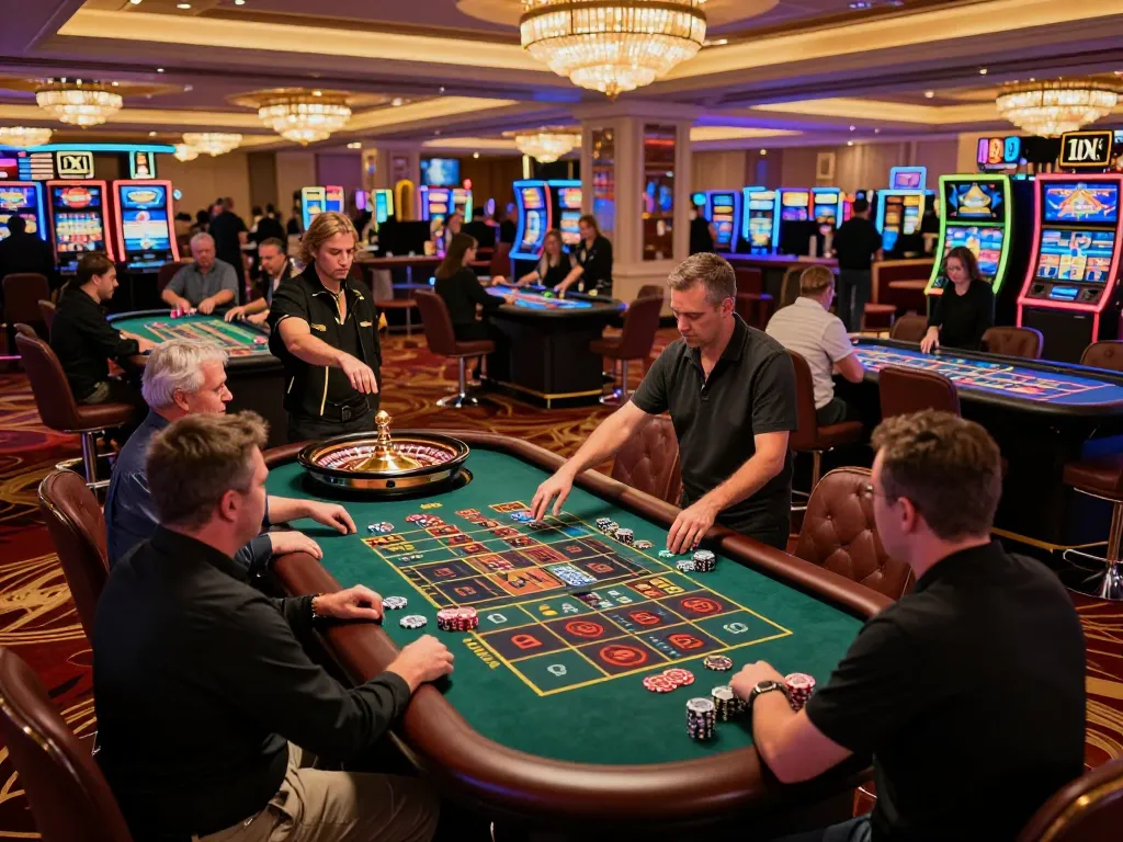 Players engaged in high-stakes roulette excitement at Casinosscope, highlighting luxury and thrill.
