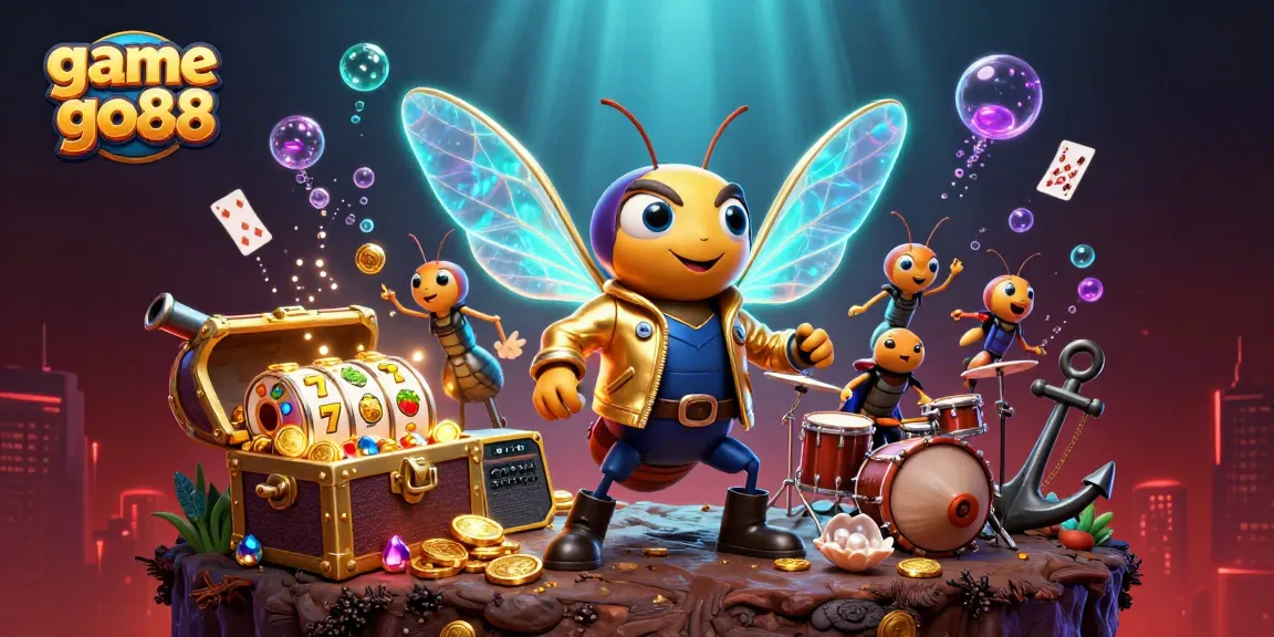 Experience the thrill of game go88 with a vibrant casino scene featuring exciting 3D characters and dynamic elements.