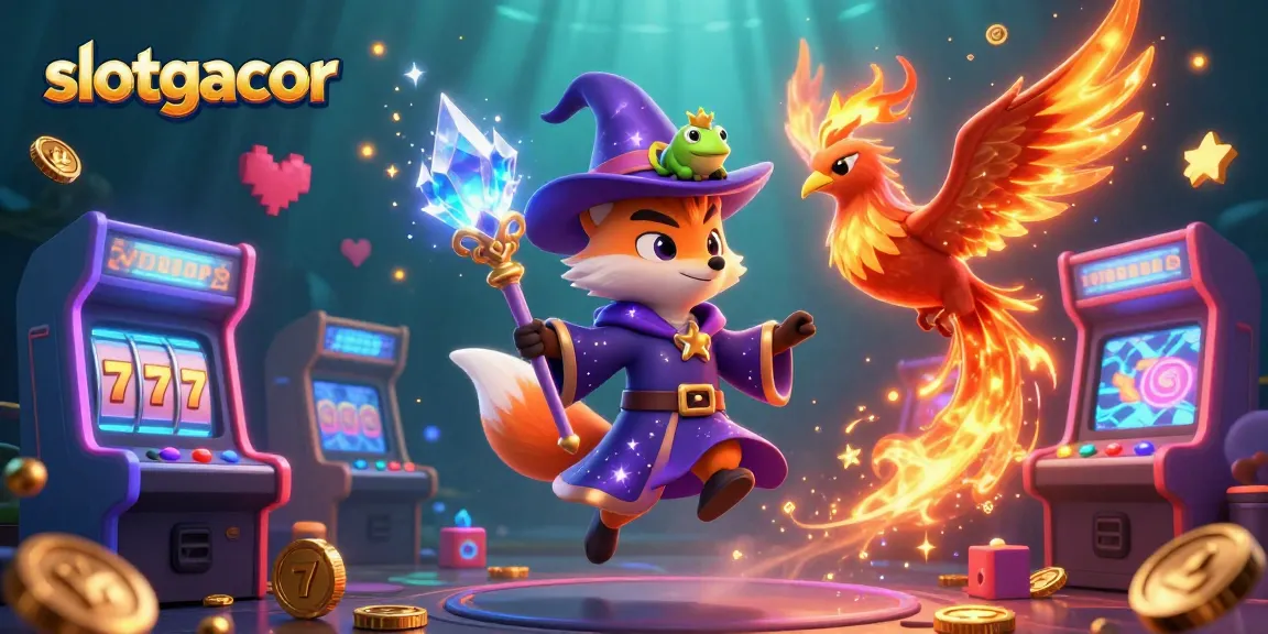 Experience thrilling slot excitement with slotgacor in this vibrant casino-themed 3D artwork.