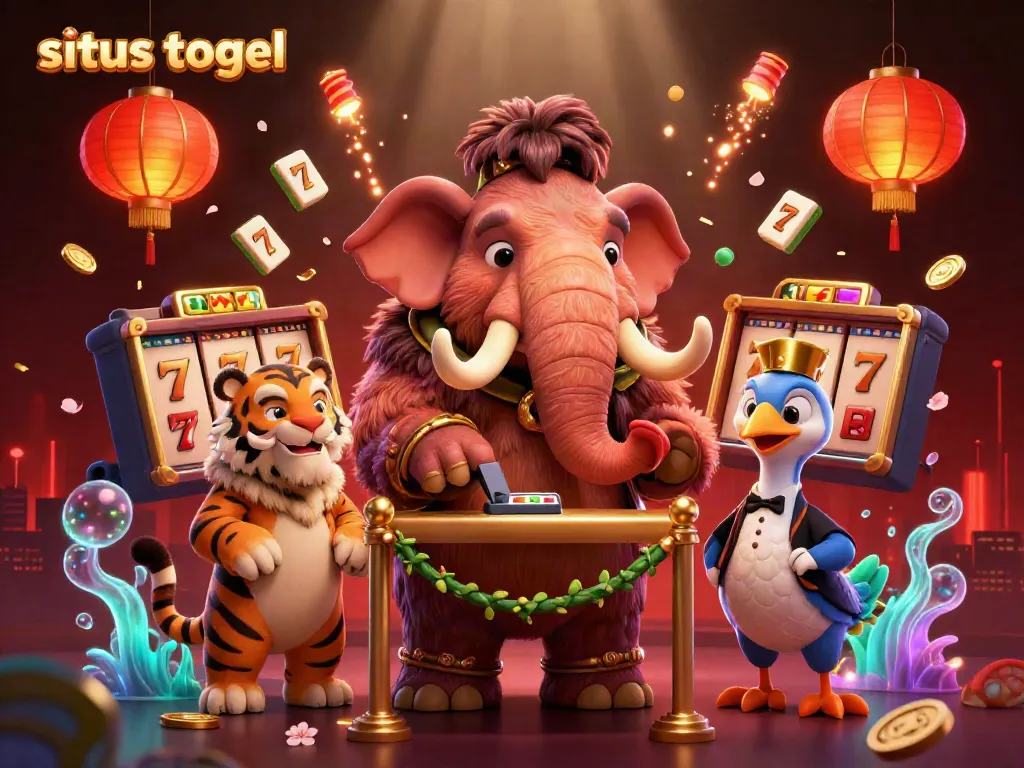 Experience situs togel excitement with our cartoon casino bouncer, saber-tooth VIP, and vibrant game elements.