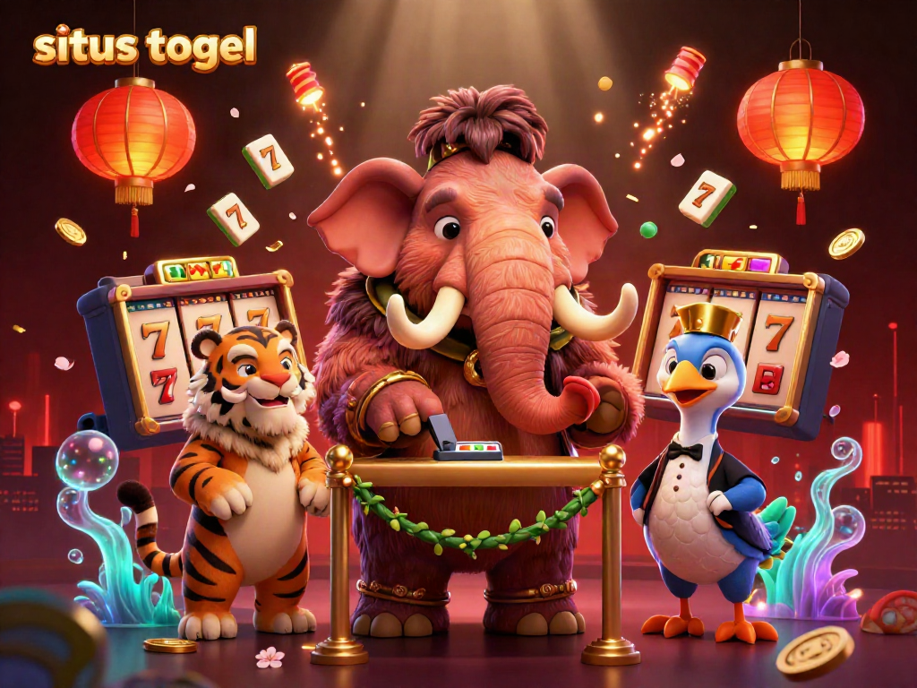 Experience situs togel excitement with our cartoon casino bouncer, saber-tooth VIP, and vibrant game elements.