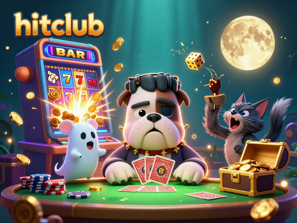 Join the hitclub as the monster dealer invites you to action at a thrilling casino table.