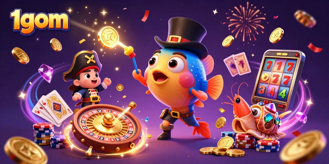 Discover amazing wins at 1gom with 3D anglerfish and thrilling casino elements in vibrant energy.