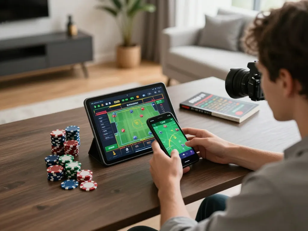 Engaging with SC88 mobile app for online gaming, showcasing strategic betting and immersive experience.