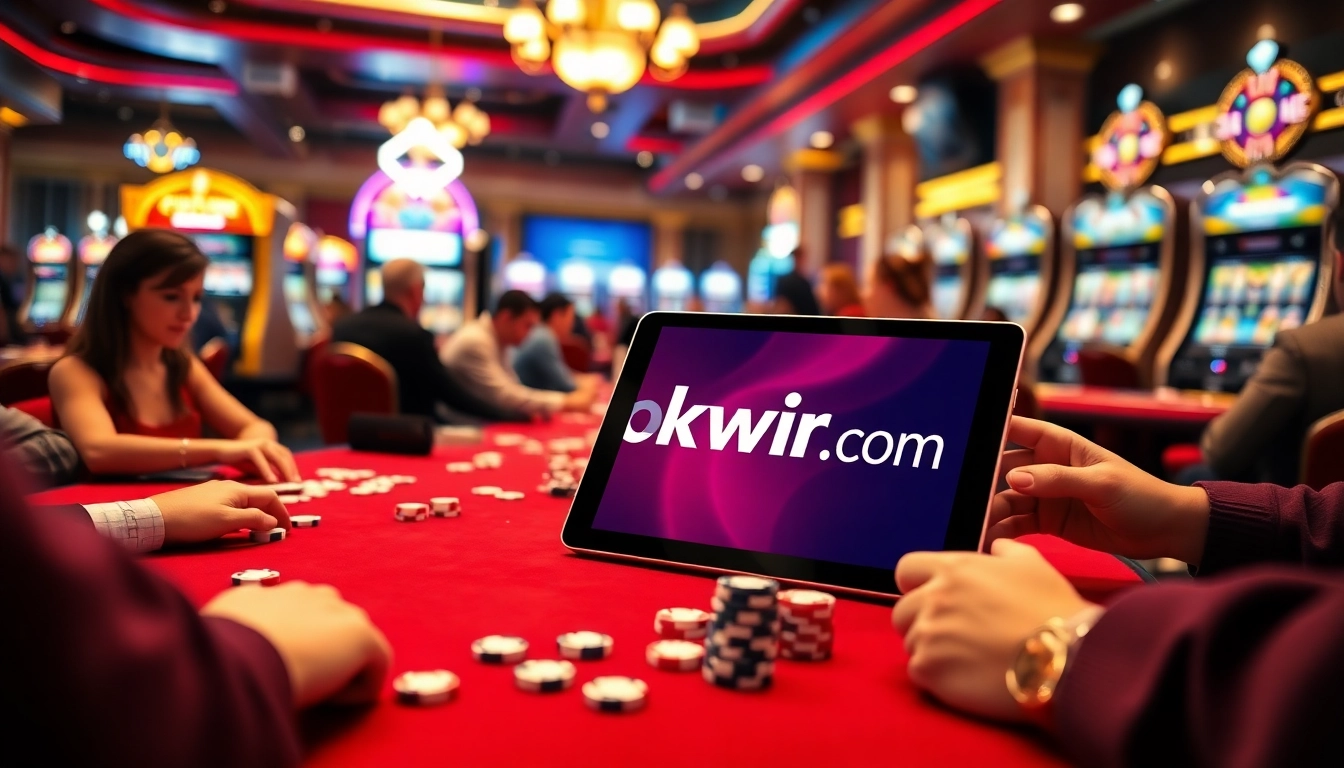 Experience the excitement at okwin.com with vibrant casino tables and engaging games.