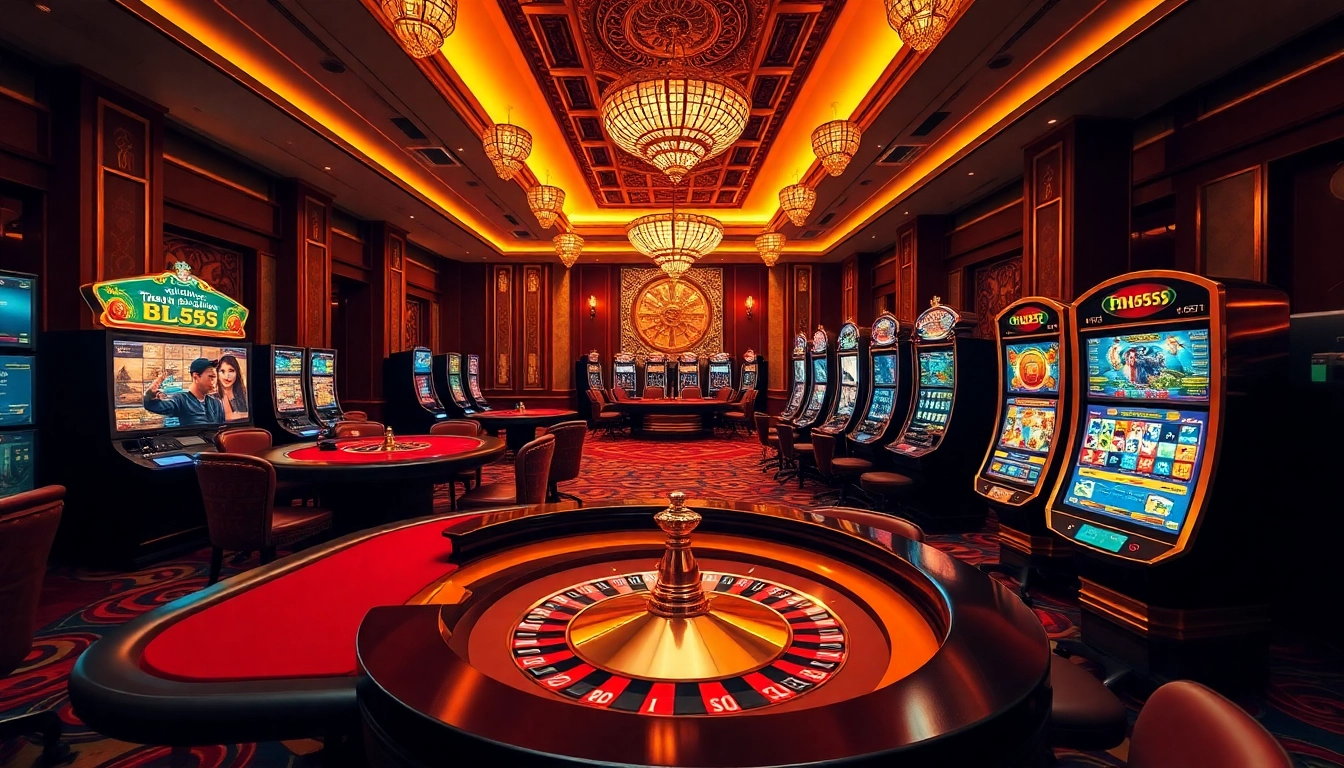 Engaging scene of Trang chủ BL555 showcasing casino games with vibrant graphics and users placing bets.