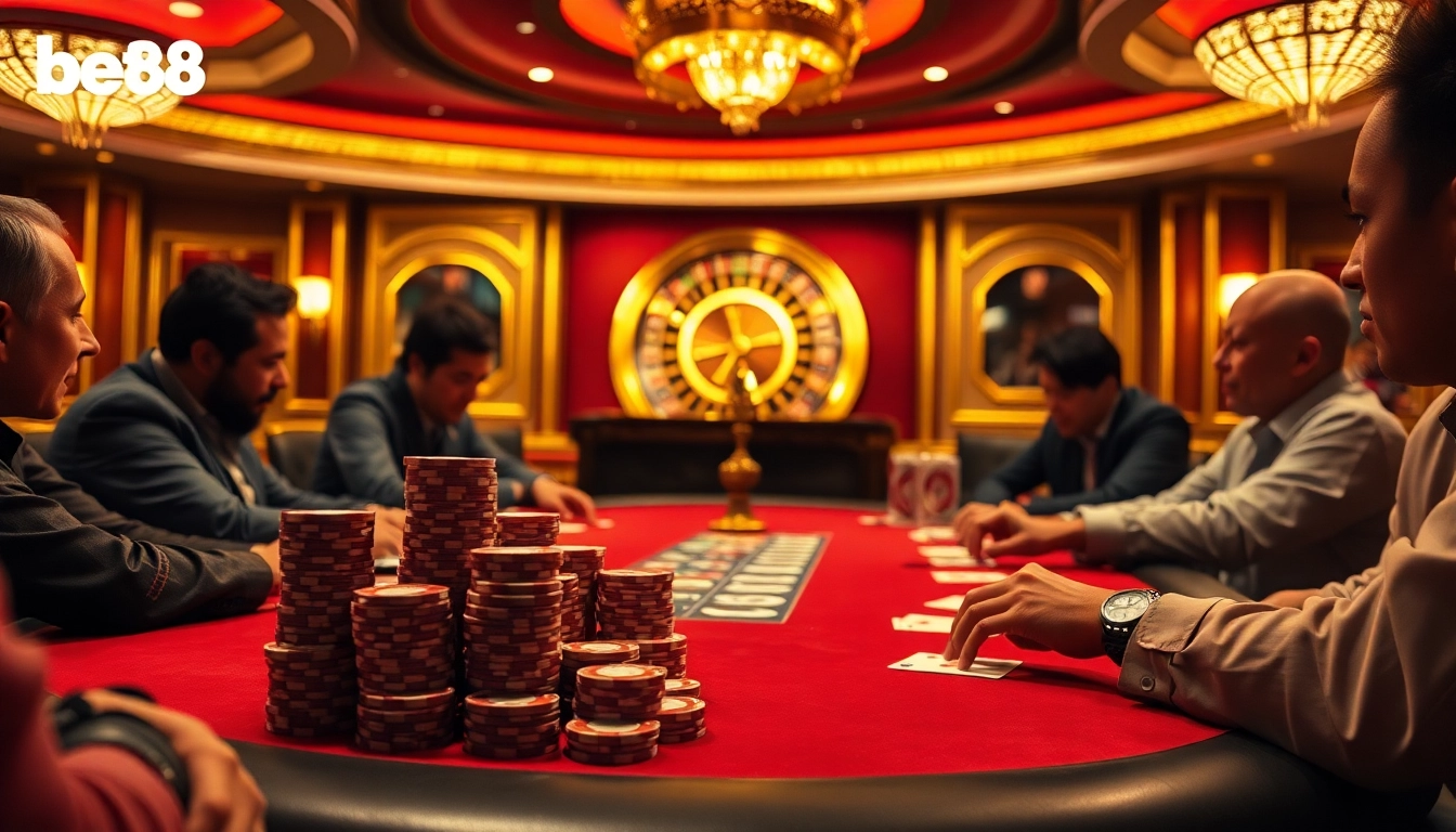 Get ready to play poker at bet88.com with luxury and excitement in a stunning casino setting.