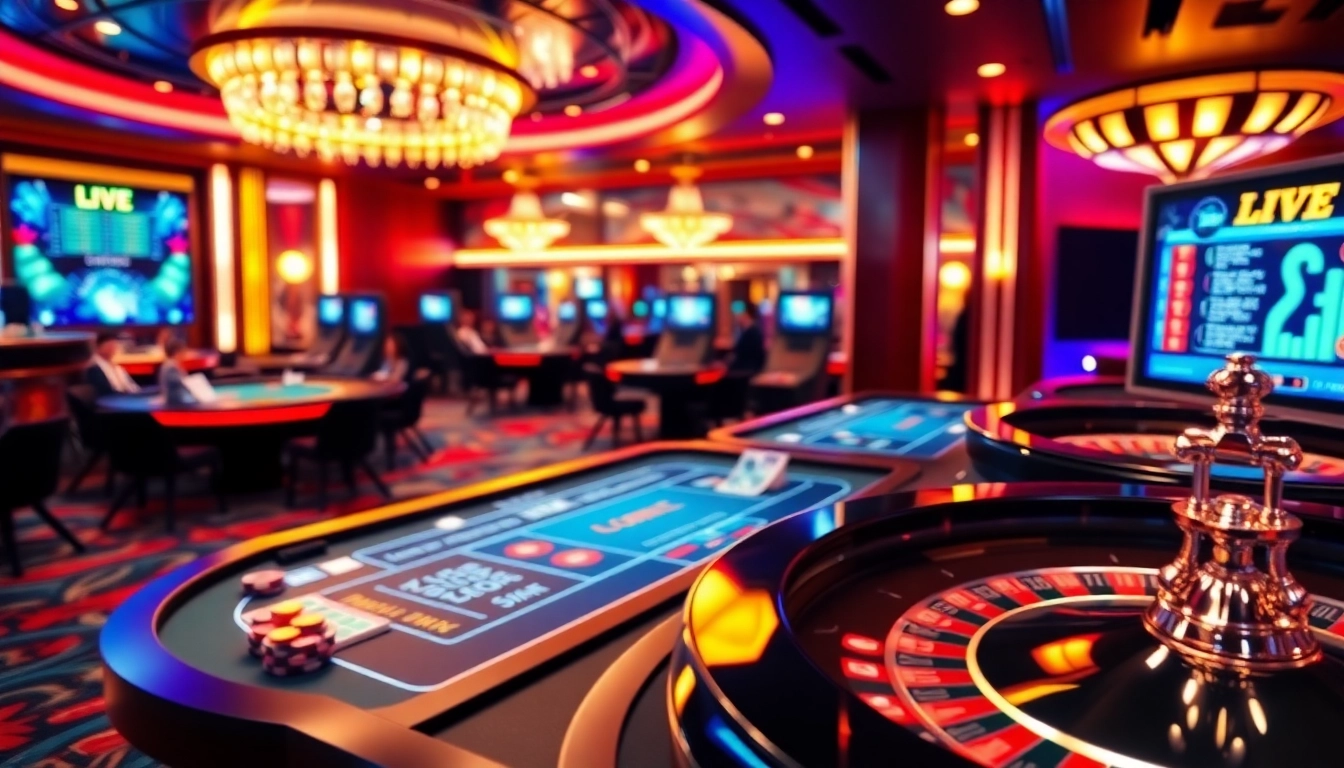 에볼루션 카지노에서 다양한 게임들이 펼쳐지는 생동감 있는 장면입니다.