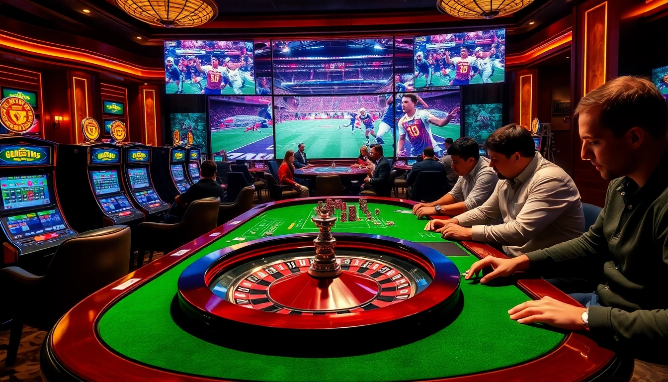 Betting on tỷ lệ bóng đá anh at a luxury casino table with poker chips and sports screens.