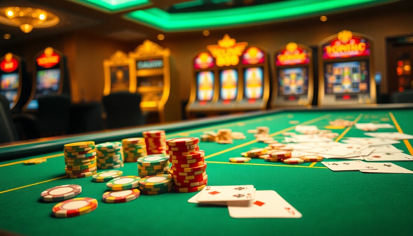 Experience thrilling online gaming at u 888 with vibrant casino tables and colorful chips.