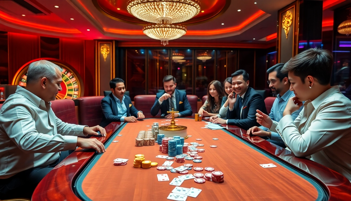 Experience the excitement at GG88's vibrant casino with poker chips and a spinning roulette wheel.