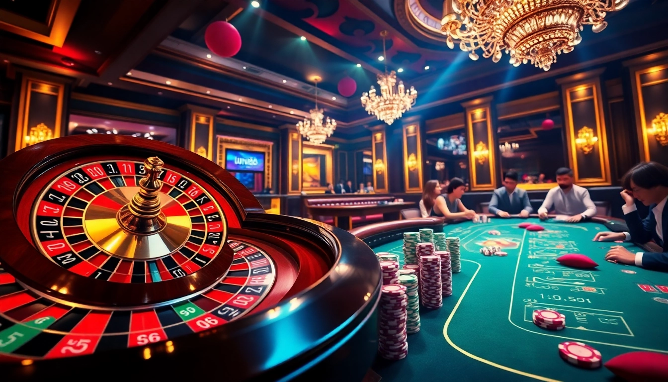 Experience the excitement of jun88 đăng nhập with vibrant casino visuals and engaging gameplay elements.