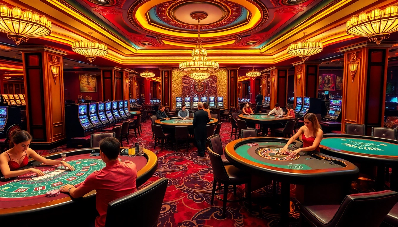Experience the thrilling atmosphere at jl55 club with luxurious casino tables and vibrant action.